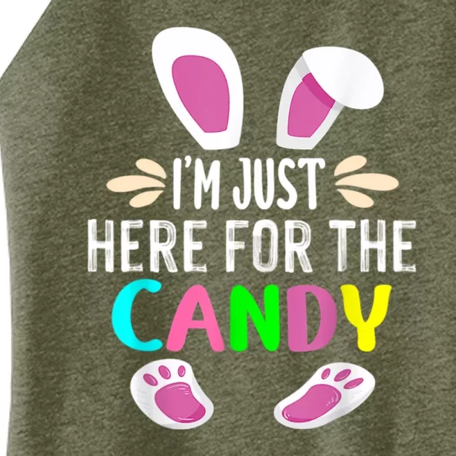 Funny Easter Bunny I'm Just Here For Easter Candy Women’s Perfect Tri Rocker Tank