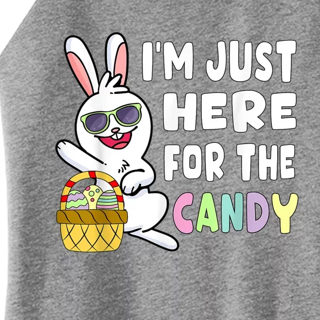 Funny Easter Bunny I'm Just Here For Easter Candy Women’s Perfect Tri Rocker Tank