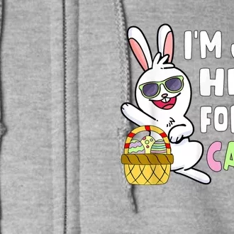 Funny Easter Bunny I'm Just Here For Easter Candy Full Zip Hoodie