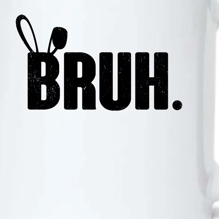 Funny Easter Bruh Bunny Rabbit Ears Black Color Changing Mug