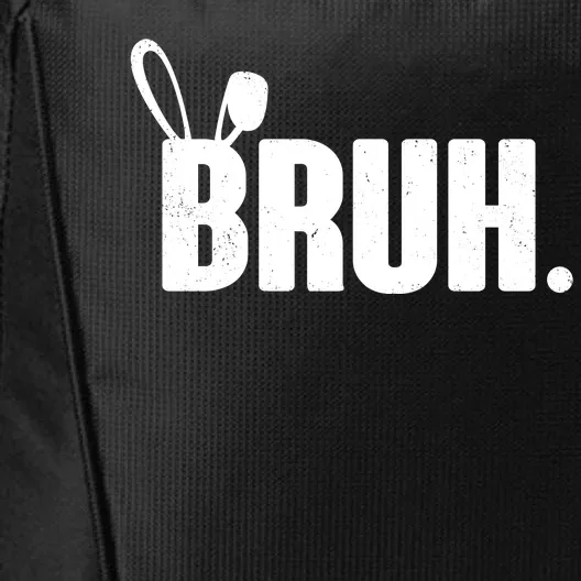 Funny Easter Bruh Bunny Rabbit Ears City Backpack