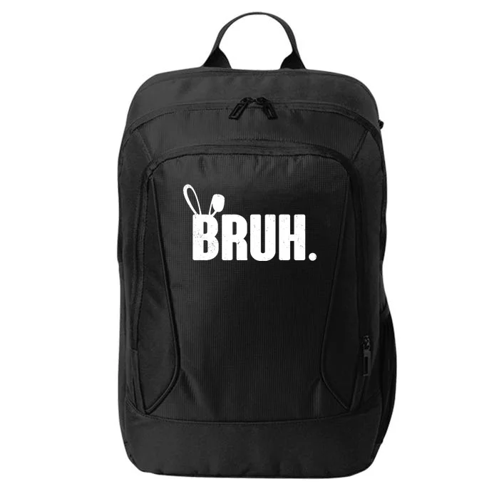 Funny Easter Bruh Bunny Rabbit Ears City Backpack