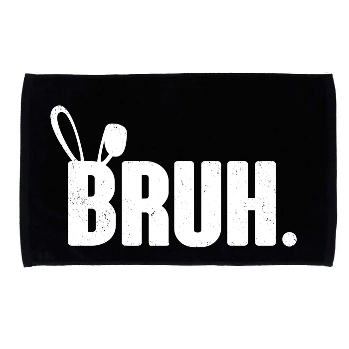 Funny Easter Bruh Bunny Rabbit Ears Microfiber Hand Towel