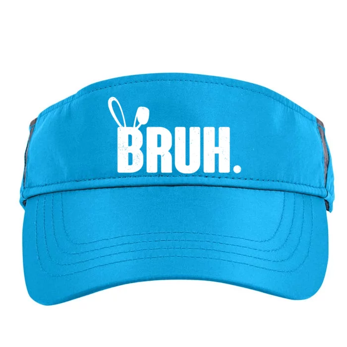 Funny Easter Bruh Bunny Rabbit Ears Adult Drive Performance Visor