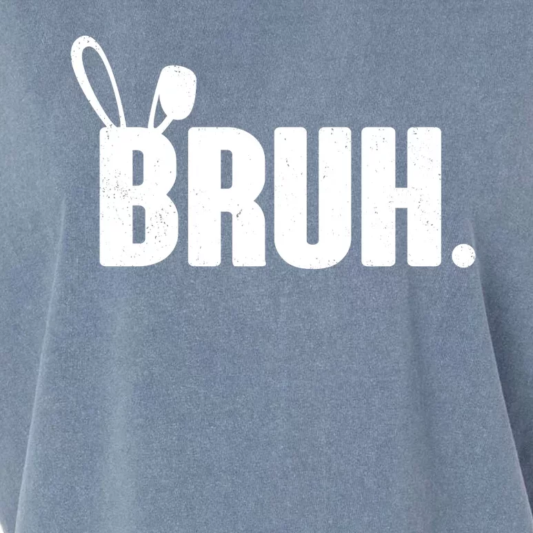 Funny Easter Bruh Bunny Rabbit Ears Garment-Dyed Women's Muscle Tee