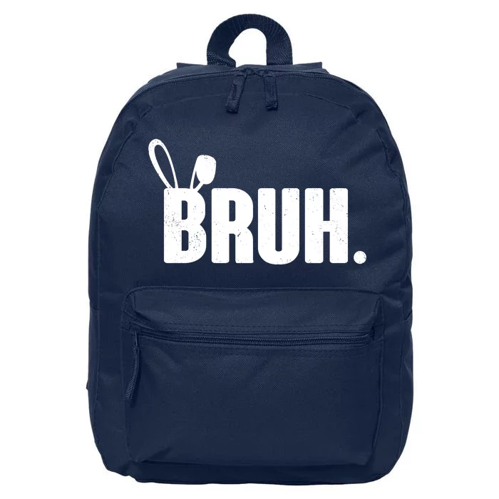 Funny Easter Bruh Bunny Rabbit Ears 16 in Basic Backpack