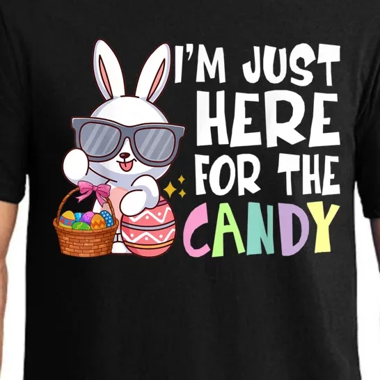 Funny Easter Bunny I'm Just Here For Easter Candy Pajama Set