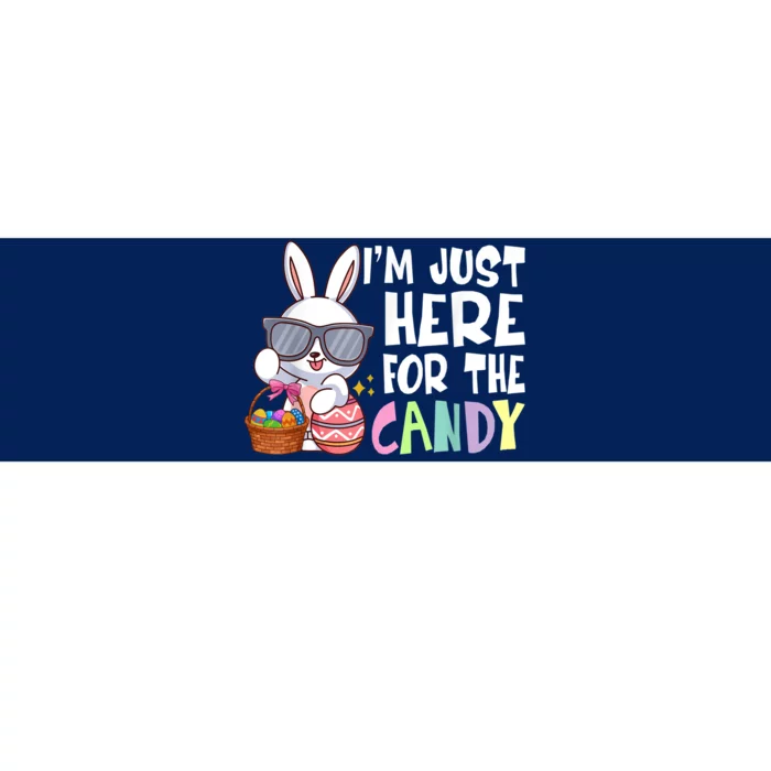 Funny Easter Bunny I'm Just Here For Easter Candy Bumper Sticker