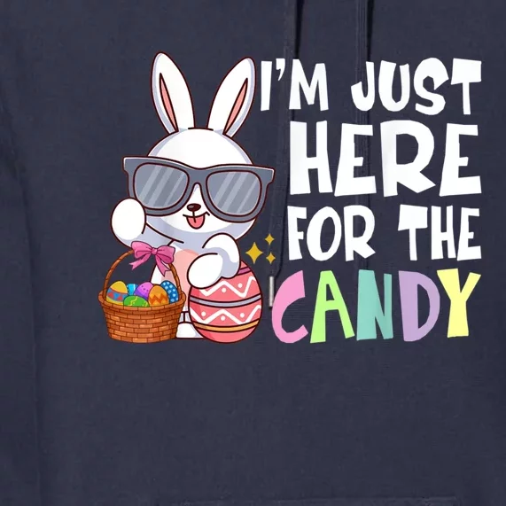 Funny Easter Bunny I'm Just Here For Easter Candy Premium Hoodie