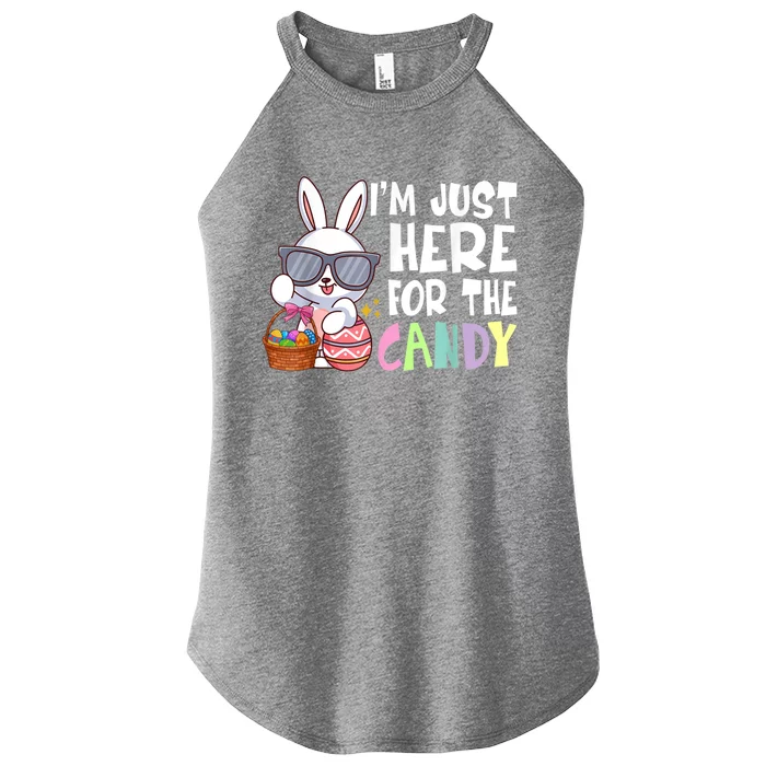 Funny Easter Bunny I'm Just Here For Easter Candy Women’s Perfect Tri Rocker Tank