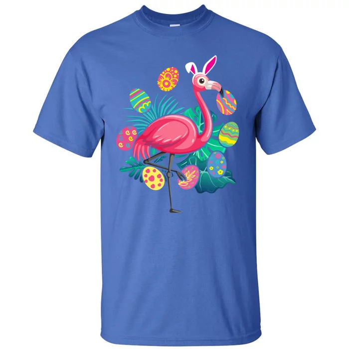 Flamingo Ears Bunny Glasses Eggs Easter Bird Animal Gift Tall T-Shirt