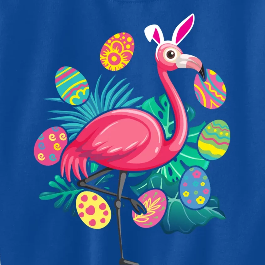 Flamingo Ears Bunny Glasses Eggs Easter Bird Animal Gift Kids Sweatshirt