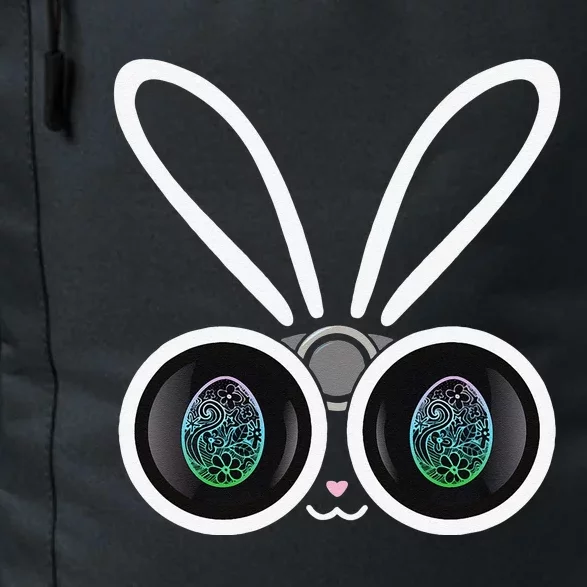 Funny Easter Bunny Egg Hunter With Binoculars Gifts Daily Commute Backpack