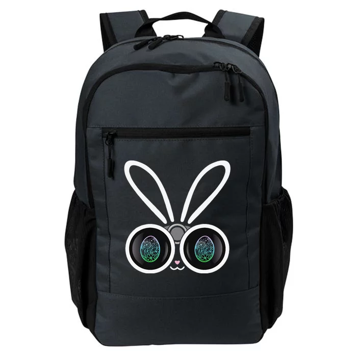 Funny Easter Bunny Egg Hunter With Binoculars Gifts Daily Commute Backpack