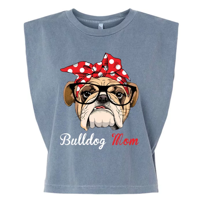 Funny English Bulldog Mom For Bulldog Lovers Meaningful Gift Garment-Dyed Women's Muscle Tee