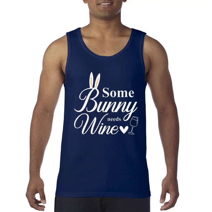 Funny Easter Bunny Wine Lovers Cute Bunny Ears Tank Top