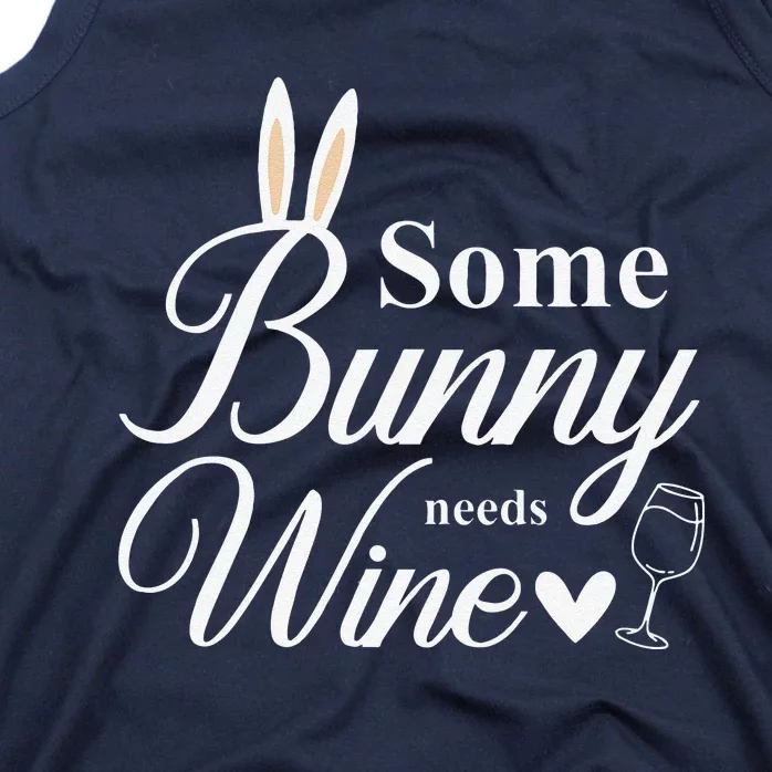 Funny Easter Bunny Wine Lovers Cute Bunny Ears Tank Top