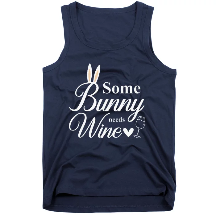 Funny Easter Bunny Wine Lovers Cute Bunny Ears Tank Top