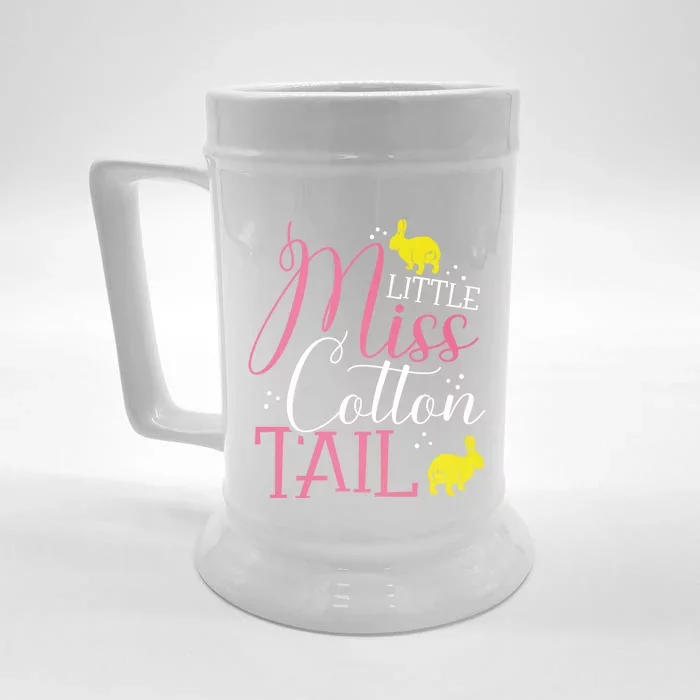 Funny Easter Bunny Little Miss Cotton Tail Easter Cool Gift Front & Back Beer Stein