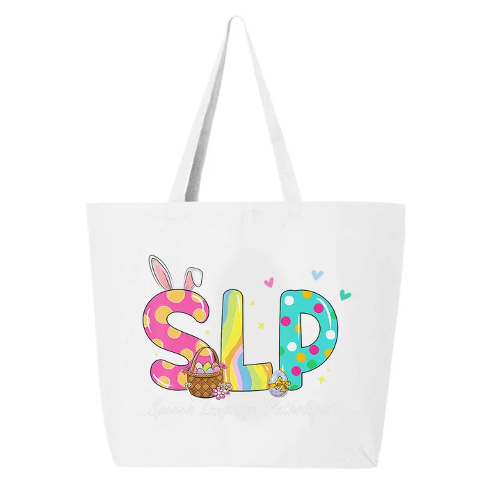 Funny Easter Bunny Outfit SLP Speech Language Pathologist 25L Jumbo Tote