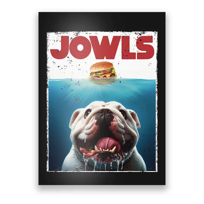 Funny English Bulldog Jowls British Bully Burger Dog Mom Dad Poster