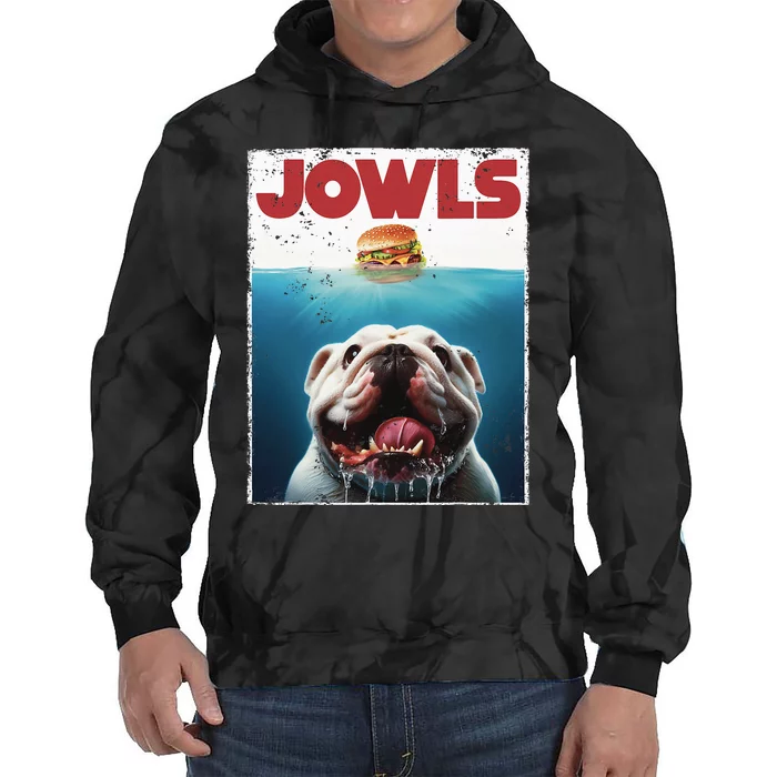 Funny English Bulldog Jowls British Bully Burger Dog Mom Dad Tie Dye Hoodie