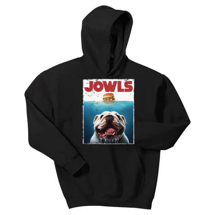 Funny English Bulldog Jowls British Bully Burger Dog Mom Dad Kids Hoodie