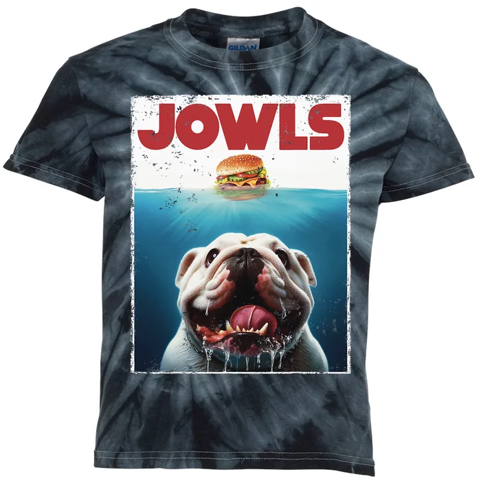 Funny English Bulldog Jowls British Bully Burger Dog Mom Dad Kids Tie-Dye T-Shirt