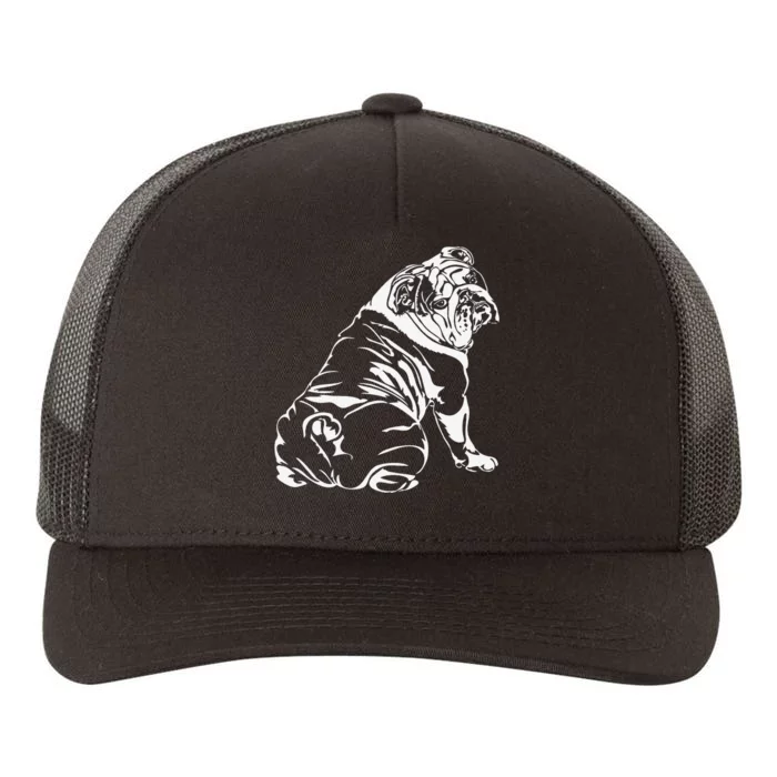 Funny English Bulldog dog hund tee gift Yupoong Adult 5-Panel Trucker Hat