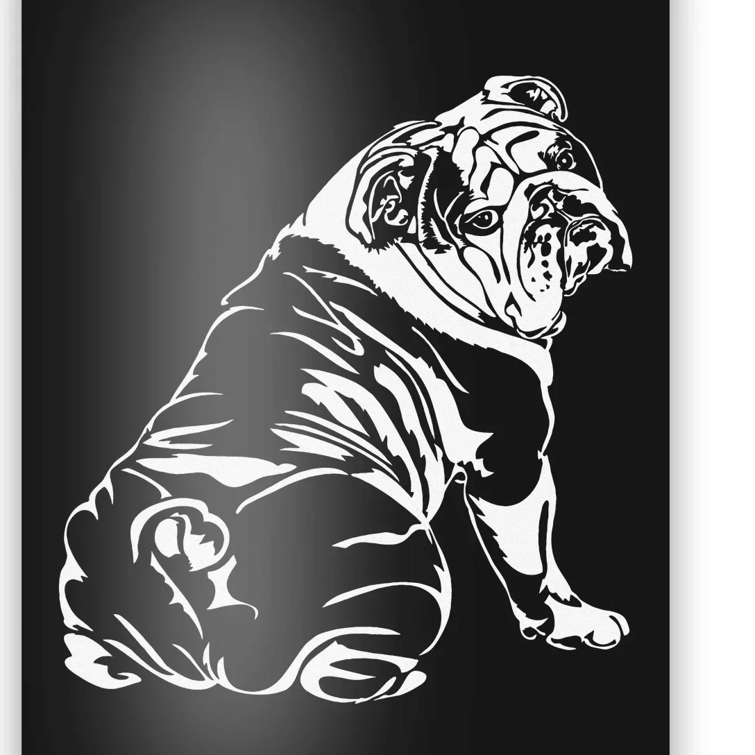 Funny English Bulldog dog hund tee gift Poster