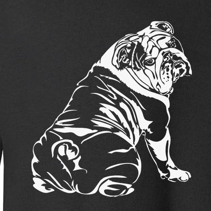 Funny English Bulldog dog hund tee gift Toddler Sweatshirt