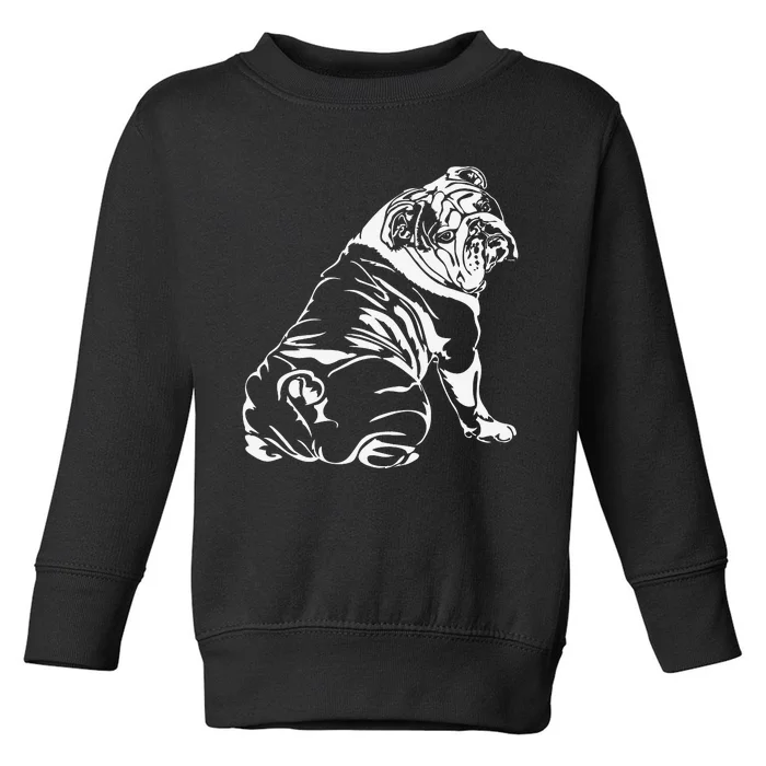 Funny English Bulldog dog hund tee gift Toddler Sweatshirt