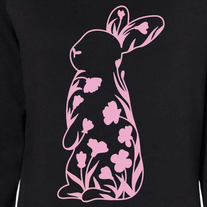 Floral Easter Bunny Womens California Wash Sweatshirt