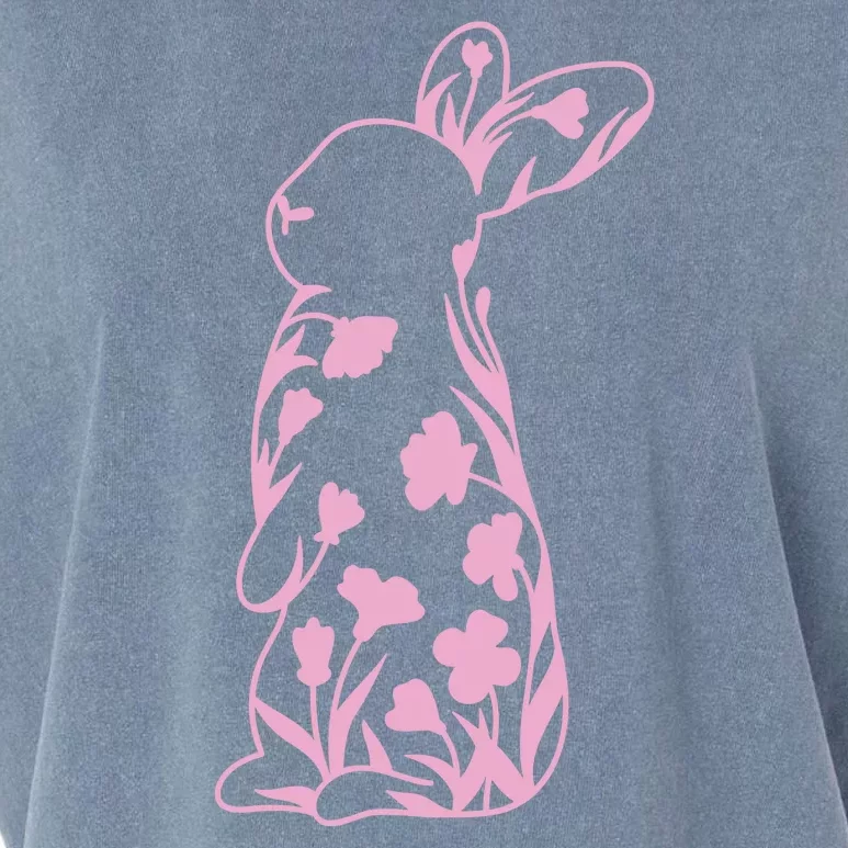 Floral Easter Bunny Garment-Dyed Women's Muscle Tee