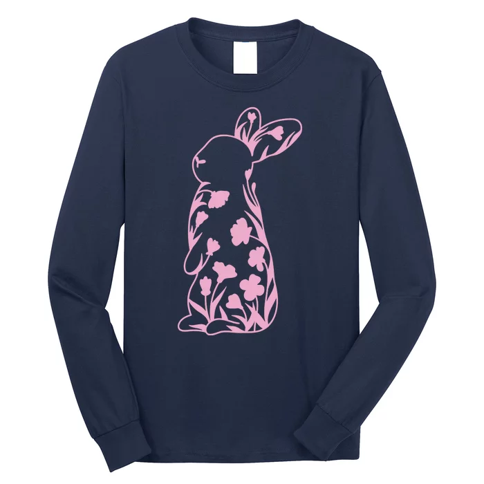 Floral Easter Bunny Long Sleeve Shirt