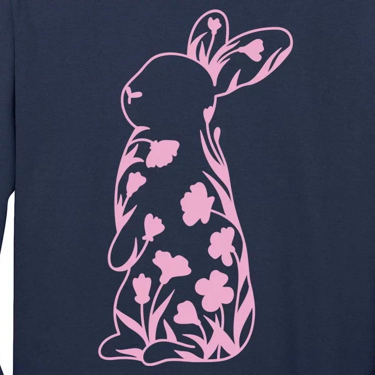 Floral Easter Bunny Tall Long Sleeve T-Shirt