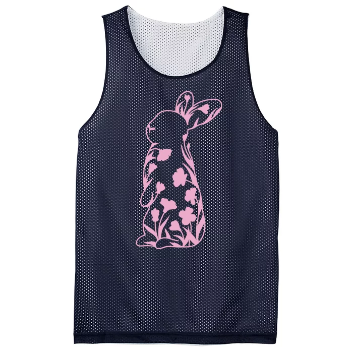 Floral Easter Bunny Mesh Reversible Basketball Jersey Tank