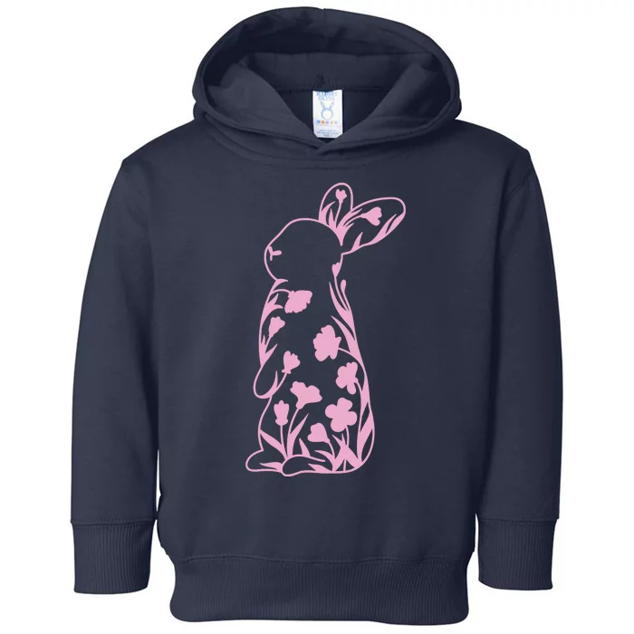 Floral Easter Bunny Toddler Hoodie