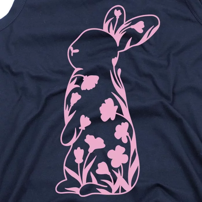 Floral Easter Bunny Tank Top