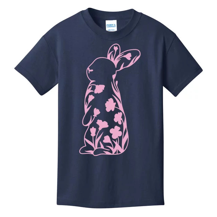 Floral Easter Bunny Kids T-Shirt