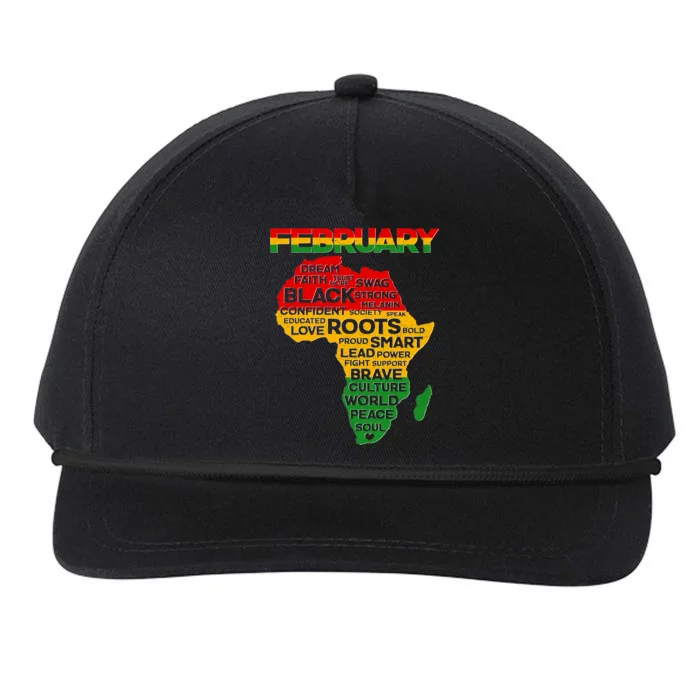 February Africa Black History Month Snapback Five-Panel Rope Hat