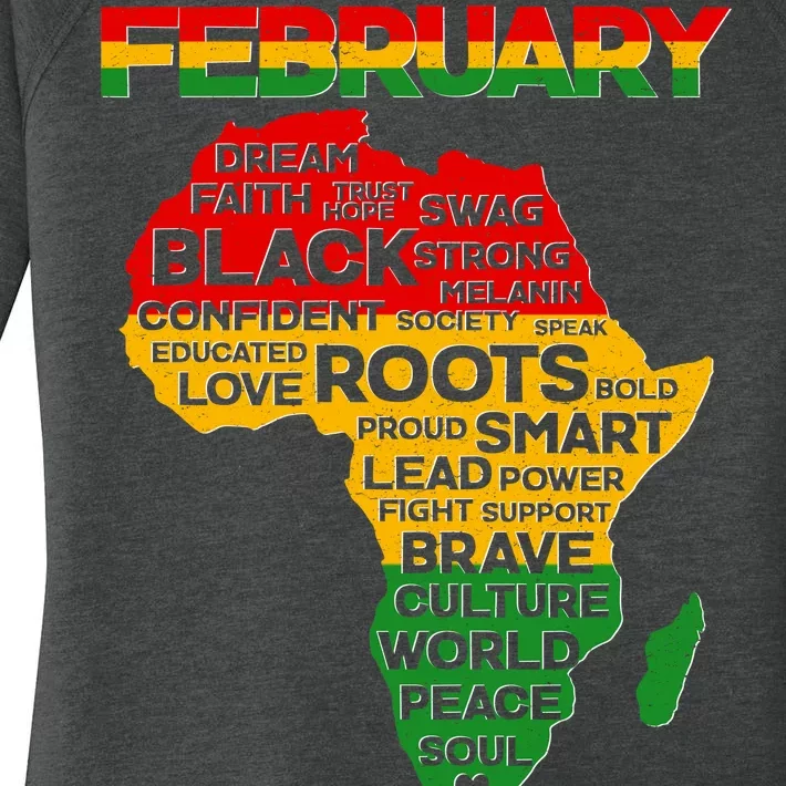 February Africa Black History Month Women's Perfect Tri Tunic Long Sleeve Shirt