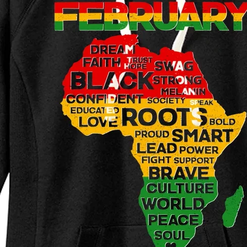 February Africa Black History Month Women's Fleece Hoodie