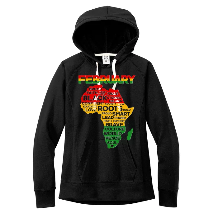 February Africa Black History Month Women's Fleece Hoodie