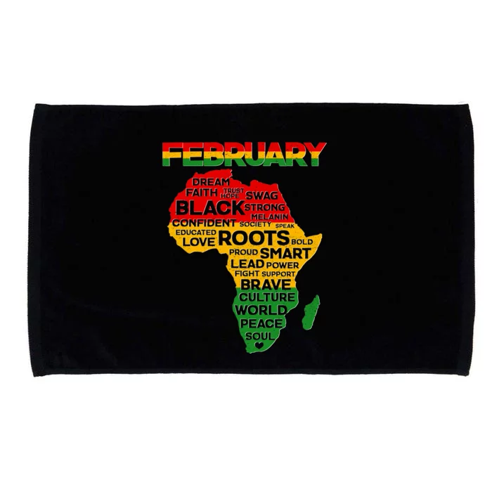 February Africa Black History Month Microfiber Hand Towel