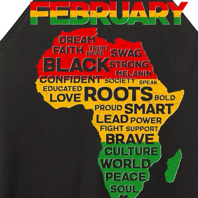 February Africa Black History Month Women’s Perfect Tri Rocker Tank