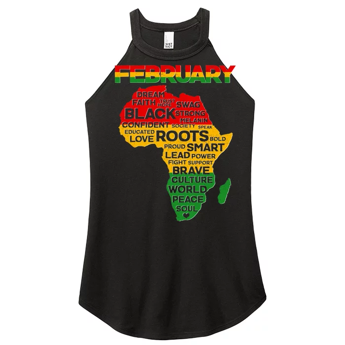 February Africa Black History Month Women’s Perfect Tri Rocker Tank