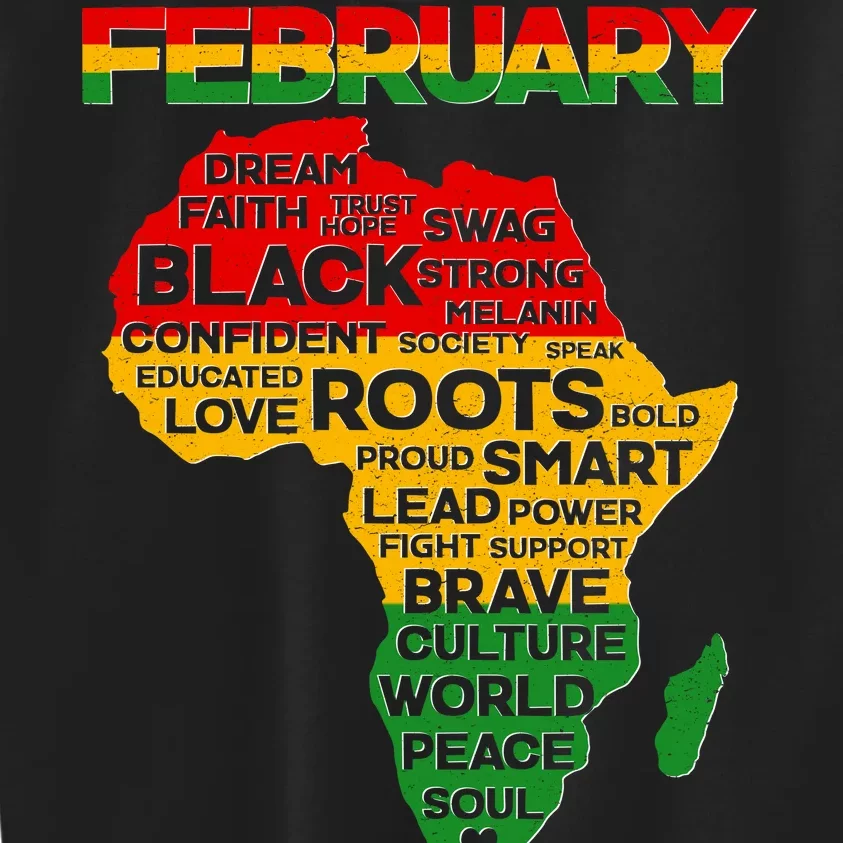 February Africa Black History Month Kids Sweatshirt