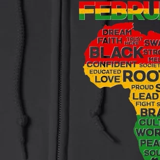 February Africa Black History Month Full Zip Hoodie