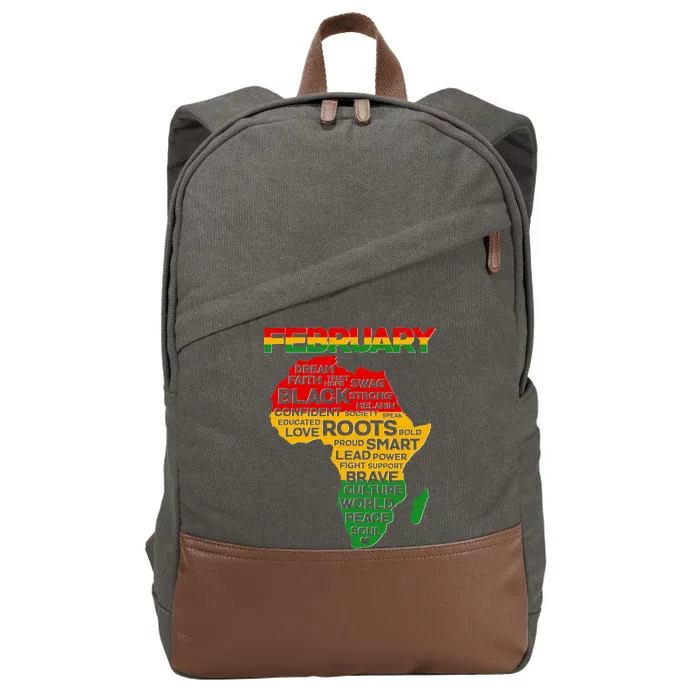 February Africa Black History Month Cotton Canvas Backpack